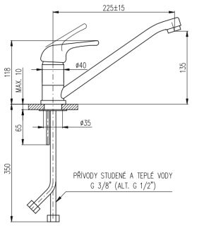 Смеситель для кухни Rav Slezak Sazava SA005.5 хром